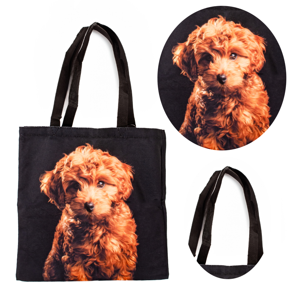 Black dog outlet tote bag